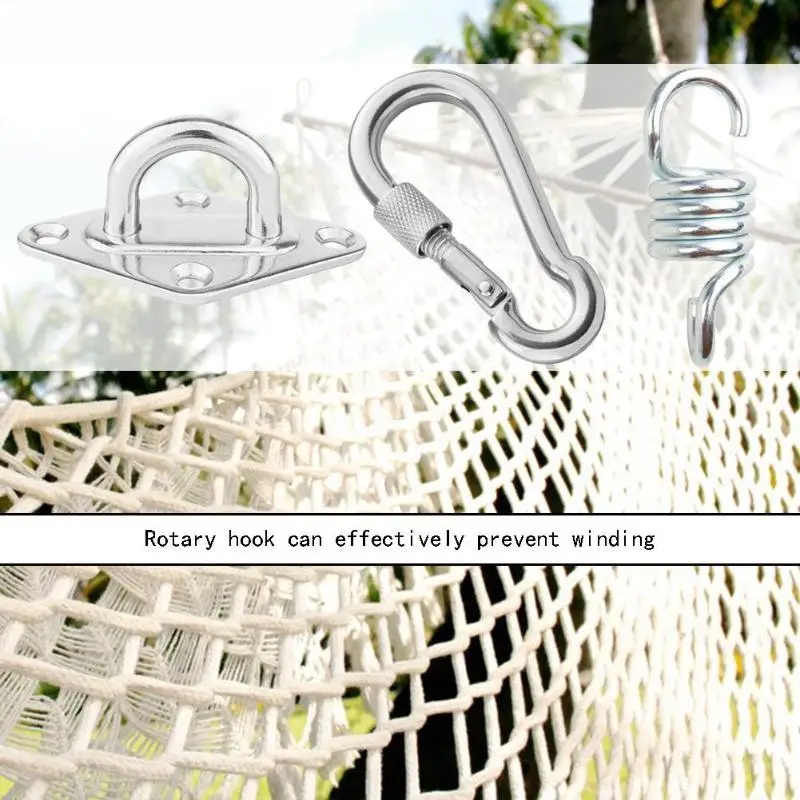 

Hammock Chair Hanging Accessories Kit 300kg Loading Spring+Hooks Ceiling Installation Tool for Ceiling/Indoor/Outdoor