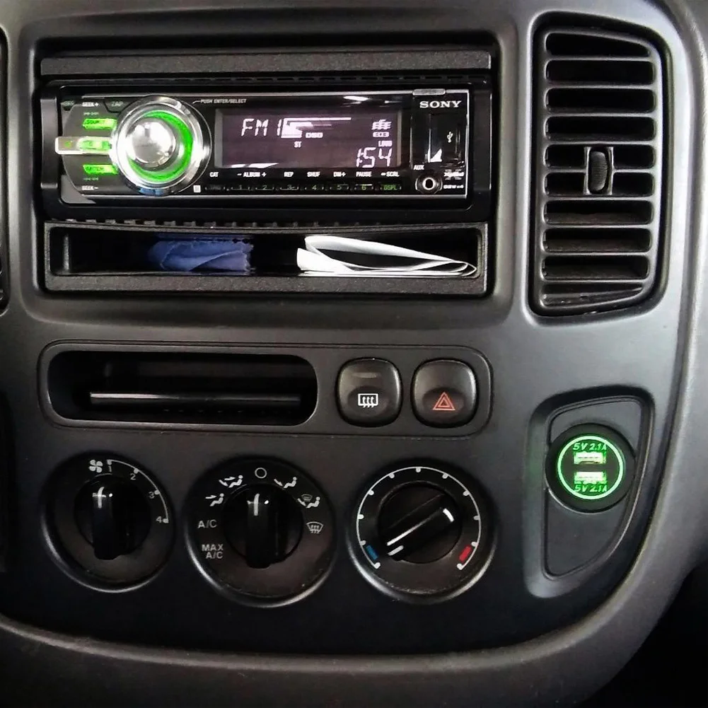 Универсальный мини двойной usb-авто автомобильное зарядное устройство переходник под розетку изолированные клеммы для iPhone Android камера DC 12 V-24 V DC 5V 4.2A