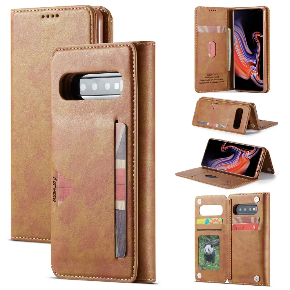 Кожаный чехол для samsung Galaxy S10 S9 Plus S10E Funtional, чехол-книжка для samsung S 10 E 9 Plus, чехол-кошелек с отделением для карт, чехол Funda