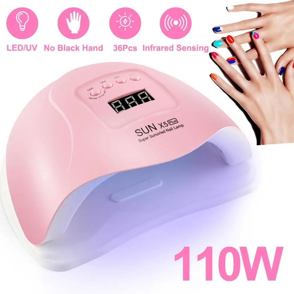

110W UV Led Lamp for Nails Manicure SUN Light Lamp Curing All Gel Polish Sensor Nail Art 36 LED Beads Electric Nail Dryer