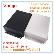 1 шт./лот, настенные панели, промышленная экструзия, алюминиевая коробка diy, 6063-T5, алюминиевый корпус 122*45*160 мм для усилителя