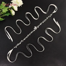 YouLaPan SH148 тонкий Ремни свадебные ленты свадебный пояс с отделкой бисером свадебные пояса Свадебная обувь украшенная бусинами поясом Для женщин Пояс Свадебные аксессуары