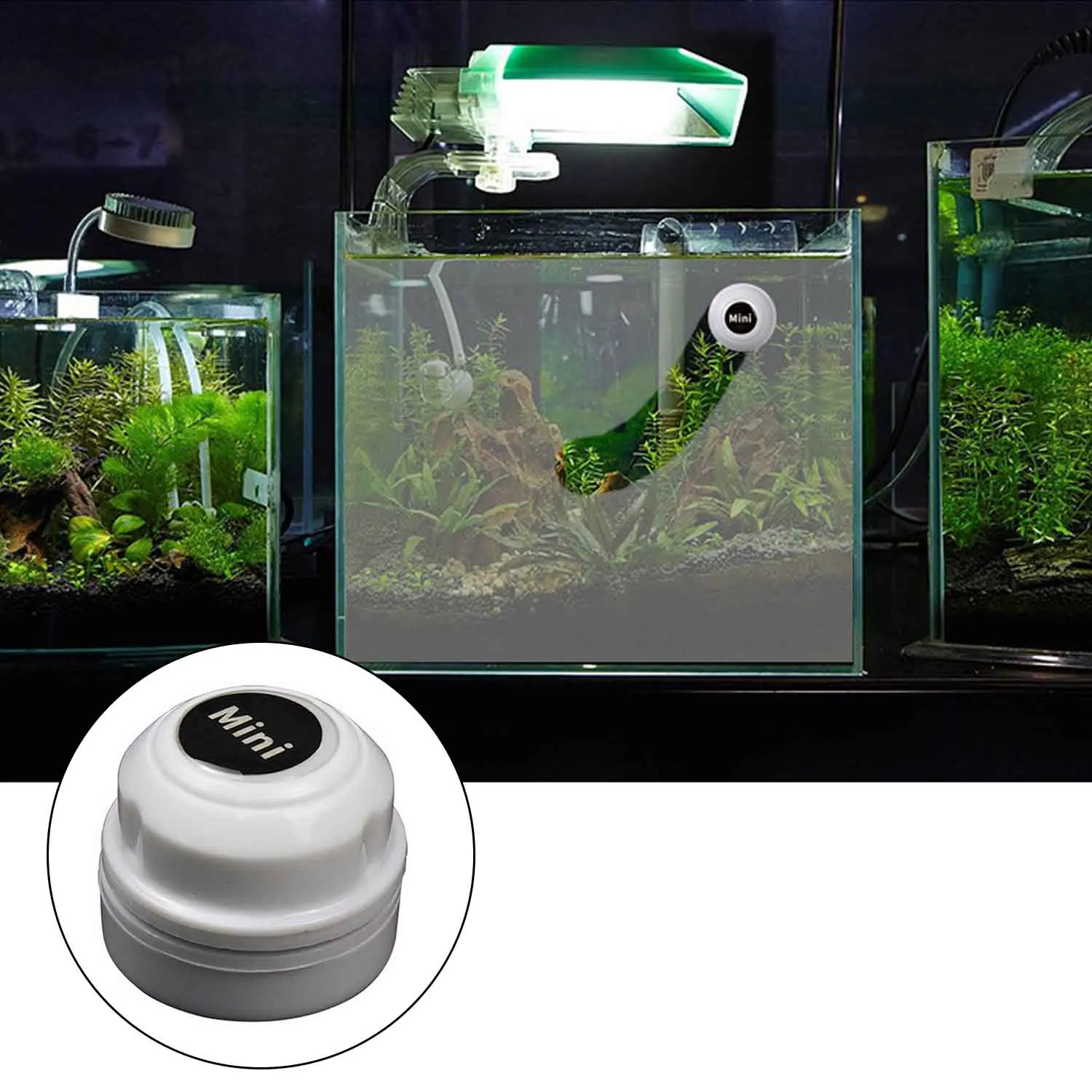 

Behogar 1 Pair Mini Floating Magnetic Cleaning Brush Aquarium Glass Cleaner Algae Remover Scrapers for Small Fish Tank Cleaning