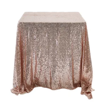 

Fashion-Rectangle Sequin Glitter Tablecloth Sparkly Table Cloth Cover Wedding Party Christmas Table Decoration Rose Gold