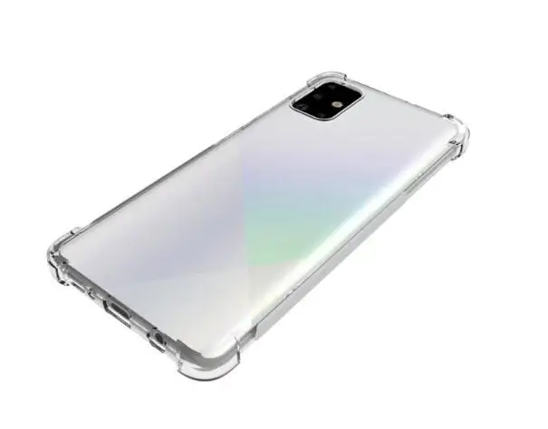 Прозрачный чехол для samsung Galaxy A51 и Galaxy A71+ мягкий гелевый защитный чехол для телефона из ТПУ с закаленным стеклом