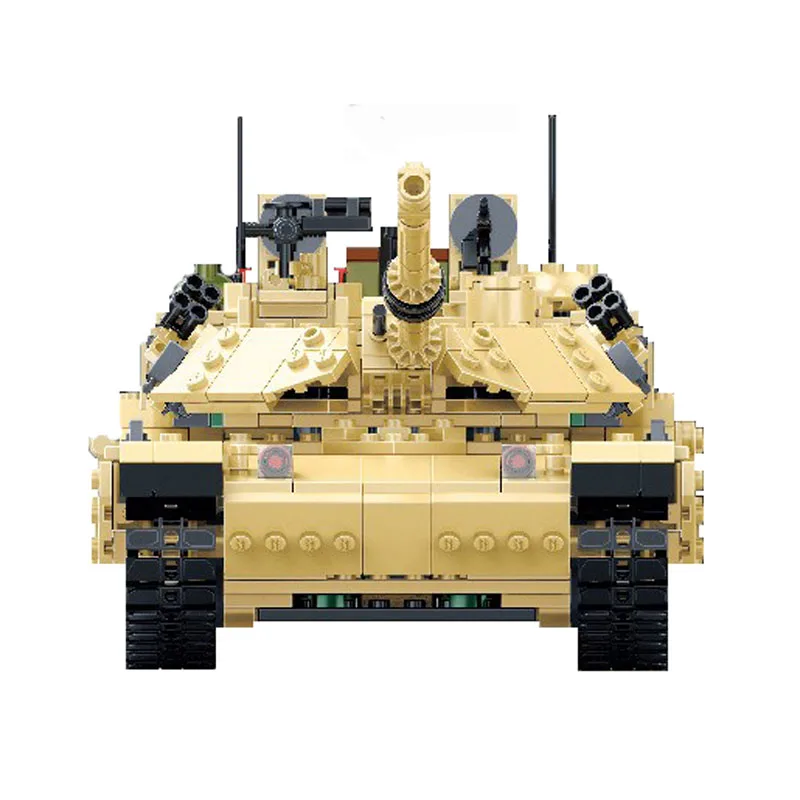WW2 военный 1361 шт США Основной боевой танк M1A2 Abrams 1:28 строительный блок развивающие Кирпичи Игрушка для мальчика