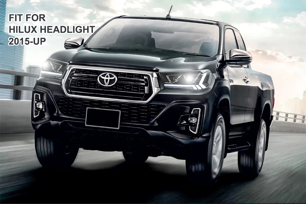 Vland завод для HILUX Головной фонарь полный светодиодный Revo фара с последовательным индикатором+ DRL+ plug and play