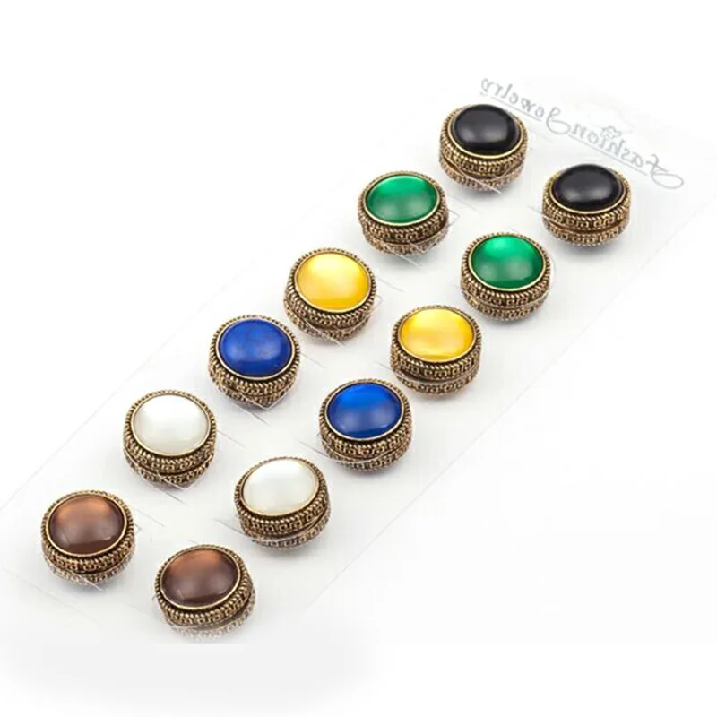 

Small Jewelry Multi-color Vintage-Style Brooch Muslim Style Scarf Buckle Strong Magnetic Iron Alloy Brooch