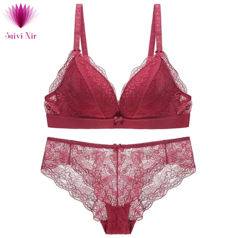 

Sexy No Steel Ring Bra Suit Comfortable Gathering Lace Underwear Thin Cup Lingerie Women Bra Bra Push Up Bra Sexy Bra