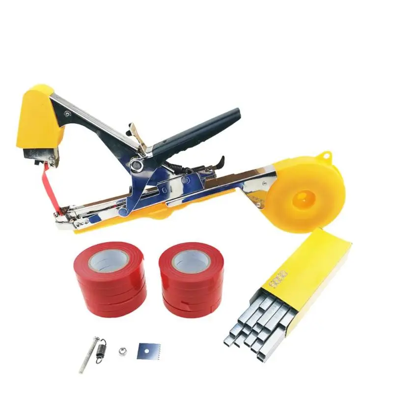 Красный Tying Machine Garden Plant Tapetool Tapener Set for Vegetable Pruning Tools - Цвет: Красный