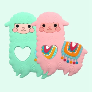 

Cartoon Alpaca Teethers Nursing Accessories Chewing Silicone Lovely DIY Silicone Beads Baby Molars Teething Bpa Free 1PC