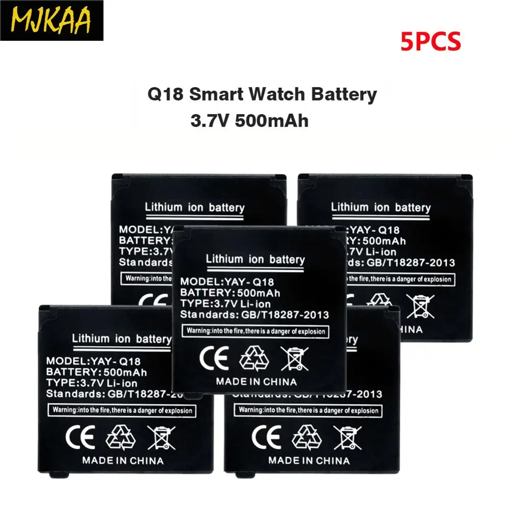 5/10Pcs Li-Po Lithium Li-polymer Batteries 3.7V 500mAh Rechargeable Li-ion Polymer Battery Spare for Q18 Smart Watch
