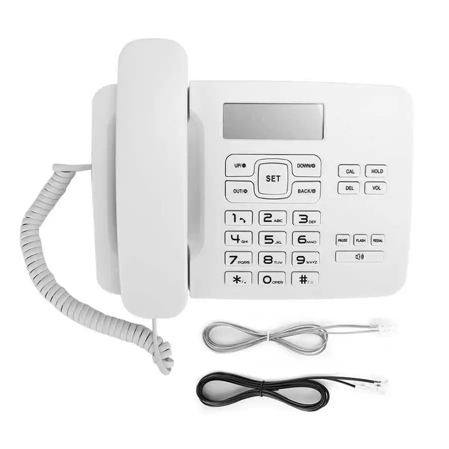 Телефон KX T7001 FSK/DTMF двойная система домашний офис телефон с ЖК-дисплеем календарь