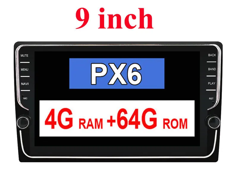 P069-9inch 1 Din в Dash Восьмиядерный 4 Гб ОЗУ+ 64 Гб ПЗУ универсальный автомобильный Радио Аудио Видео стерео плеер HDMI видео выход рулевое колесо управление FM - Цвет: P069-9inch