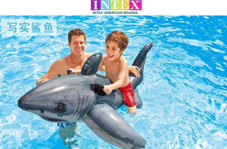 INTEX Детские Кольца для плавания для верховой езды реалистичные акулы плавание Минг серфинг взрослые водные игрушки для верховой езды плавательные кольца