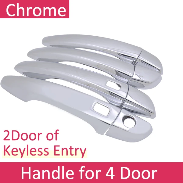 Handle Keyless Enrty Хромированная накладка на дверную ручку автомобиля для peugeot 508 SW RXH 2011~, набор для отделки автомобиля, внешние аксессуары, 2012, 2013 - Название цвета: Handle Keyless Enrty