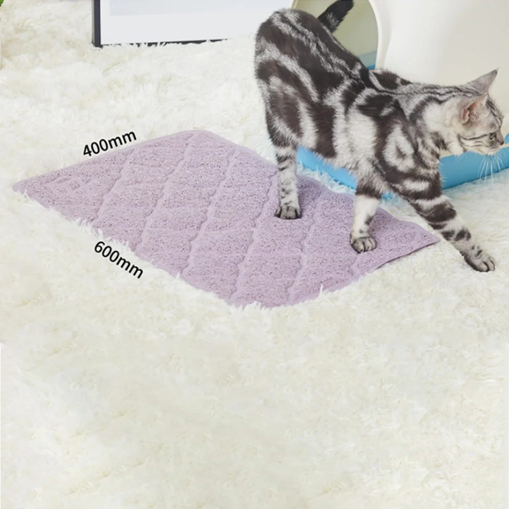 Waterproof Pet Cat Mat Double-layer Cat Mat Washable Bottom Pad Non-slip Pet Mat Pet Cat Litter Mat EVA Litter Cat Mat Layer