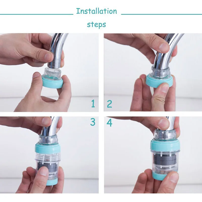 Здоровый Активный угольный фильтр для воды для дома синий кран расширитель кран очиститель кухонный кран фильтр для воды