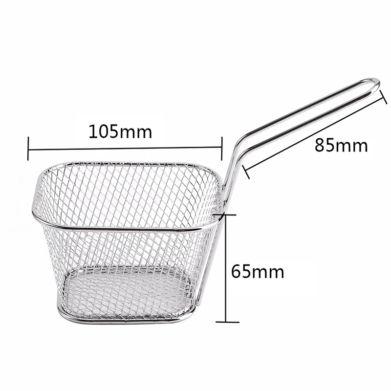ABUI-8Pcs мини корзины для жарки фритюрница из нержавеющей стали корзина ситечко подача пищи презентация приготовление пищи картофель фри корзина кухня т