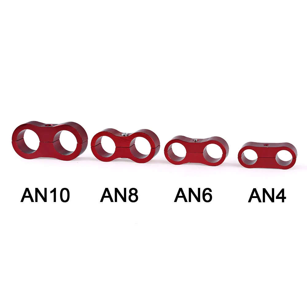 RASTP-4Pcs AN8 AN10 алюминиевый анодированный плетеный шланг трубка разделительный зажим автомобильные аксессуары RS-HR013
