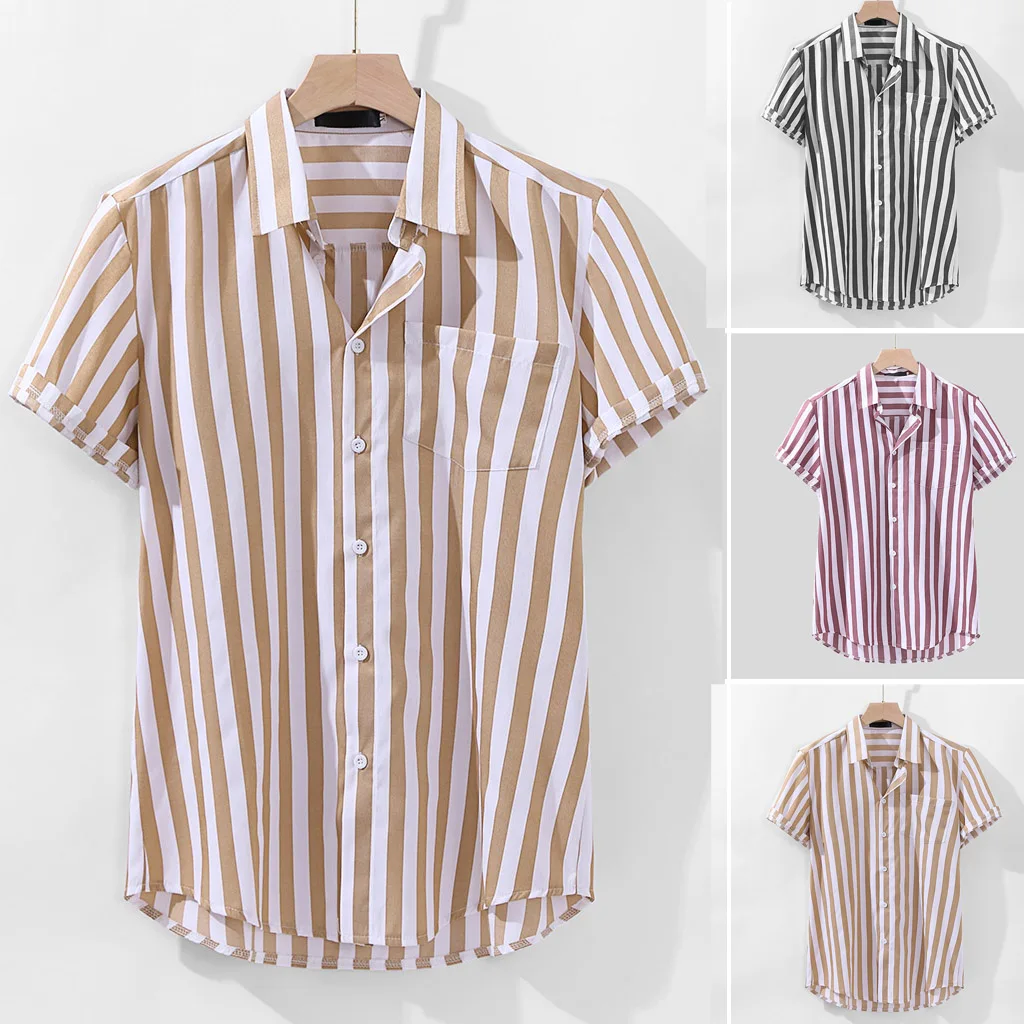 Spring and Autumn Men's Business Slim Men's Striped Shirt Trend Casual Long Sleeve Shirt Spring and Autumn Men's Business Slim Men's Striped Shirt Trend Casual Long Sleeve Shirt