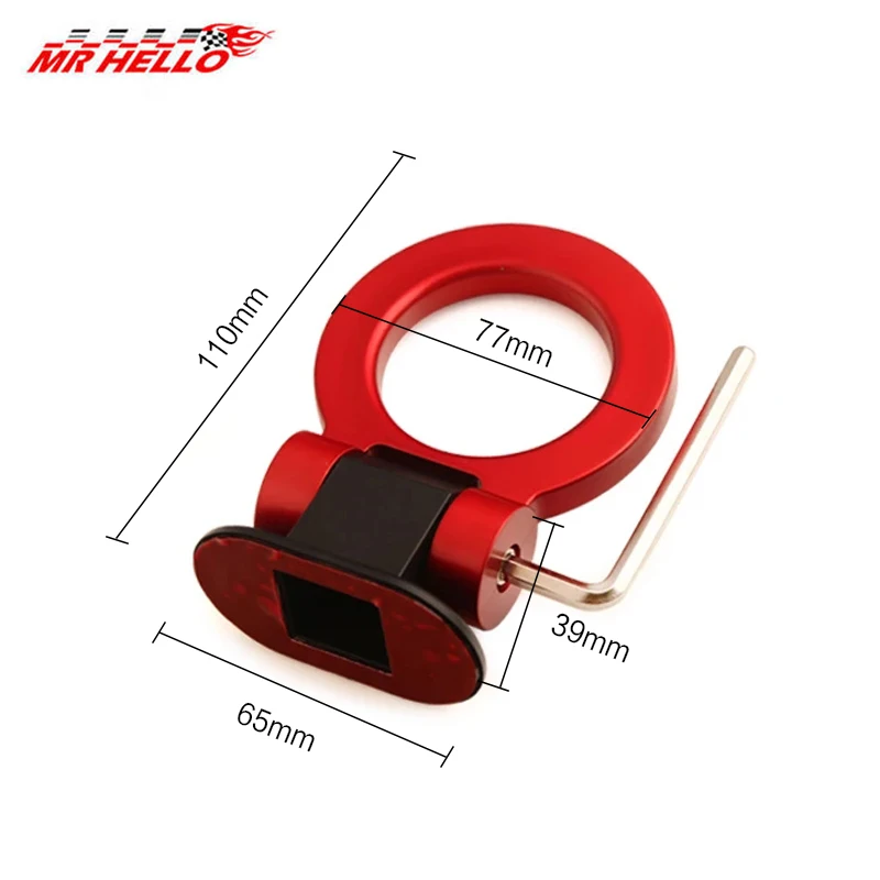 Universal ABS Bumper Car Sticker Adorn Car Simulation Tralier Tow Hook Kit car tow strap/tow ropes/Hook/Towing Bars rear tow hook trailer hook sticker tow strap car winch hook