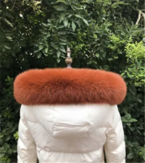 20 Genuine Fox Fur Scarves Collar Winter Natural Real Fox Fur Collar Scarf for Women coat Warm Hood Fur Scarf shawl Female - Цвет: 20