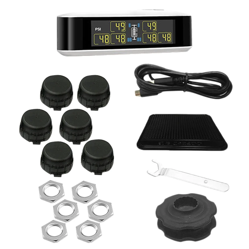 Новая система контроля давления в шинах TPMS контроль в режиме реального времени температура давления в шинах герметичность воздуха 6 противоугонные внешние датчики fo