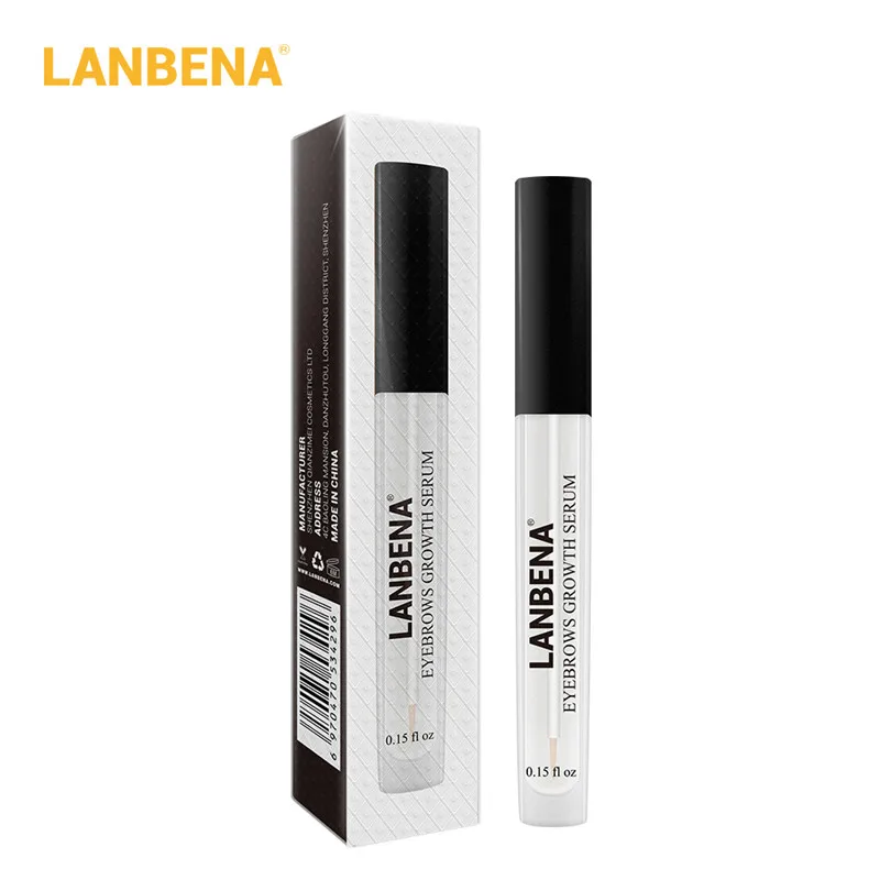 4.5ML LANBENA Сыворотка для рост бровей уже более толще питает карандаш для бровей Ресниц Быстрый мощный роста волос Make Up Красота - Цвет: 4.5ML