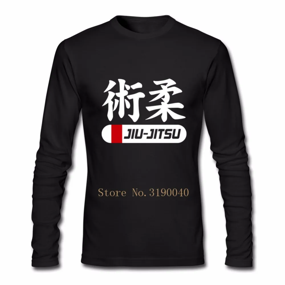 Jiu Jitsu первоклассная бразильская мужская футболка Повседневная дешевая мужская футболка с длинным рукавом с круглым вырезом для мужчин хлопковые рубашки