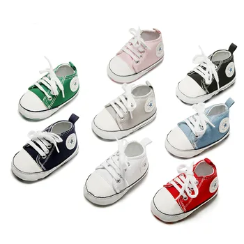 

New Canvas Classic Sports Sneakers Newborn Baby Boys Girls First Walkers Shoes Infant Toddler Soft Sole Anti-slip Baby Shoes