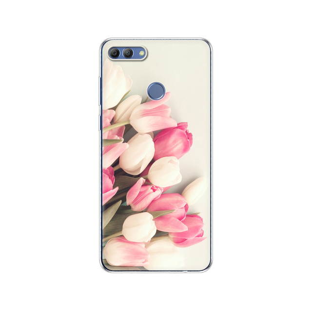 Huawei P Smart 2018  phone case protective 7S soft tpu silicone back cover 360 full protection printed transparent coating