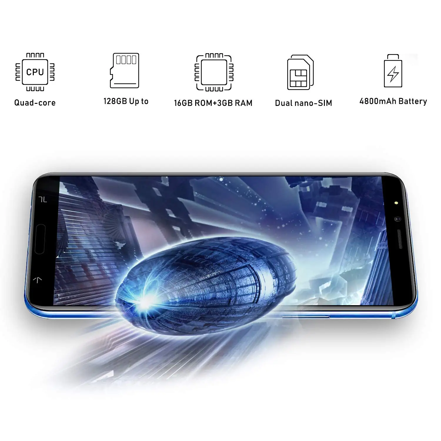 Мобильный телефон DUODUOGO J6+, Android 8,1, 3 Гб ОЗУ, 16 ГБ, 6,0 дюйма, HD экран, две sim-карты, 4800 мАч, мобильный телефон, разблокированные сотовые телефоны