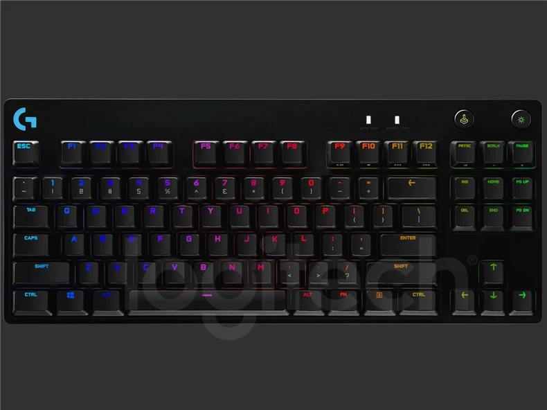 Logitech G Pro Wired Gaming Mechanical Ergonomic Keyboard LIGHTSYNC RGB Backlight12 Programmable F-Key Macros Gx Clicky Switches