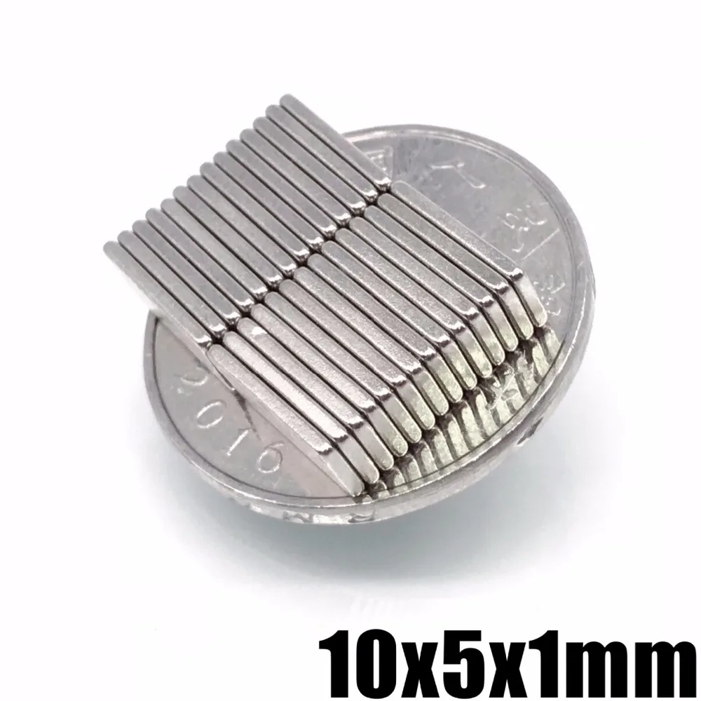 50-1000pcs/lot N35 Rectangular magnet f 10x5x1 mm Super Strong Neodymium magnet 10*5*1 mm NdFeB 10mm x 5mm x 1mm neodymium magnets