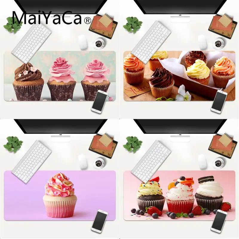 

MaiYaCa Cool New Cupcakes gamer play mats Mousepad Gaming Mouse Pad Large Deak Mat 700x300mm for overwatch/cs go