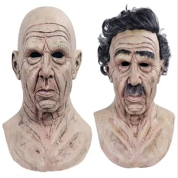 

An Old Man Scary Mask Coslpy Halloween Full Head Latex Mask Funny Masks Supersoft Old Man Adult Mask Creepy Party Real Masks