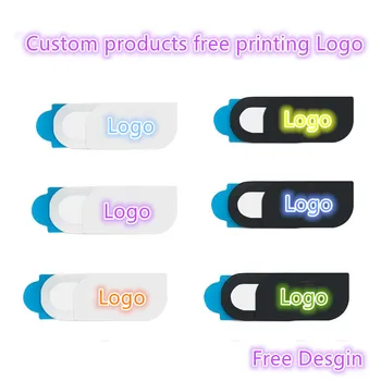 

100-500pcs Custom products free printing Logo WebCam Cover Ultra Thin Shutter Slider Camera Lens Cover printing Your logo