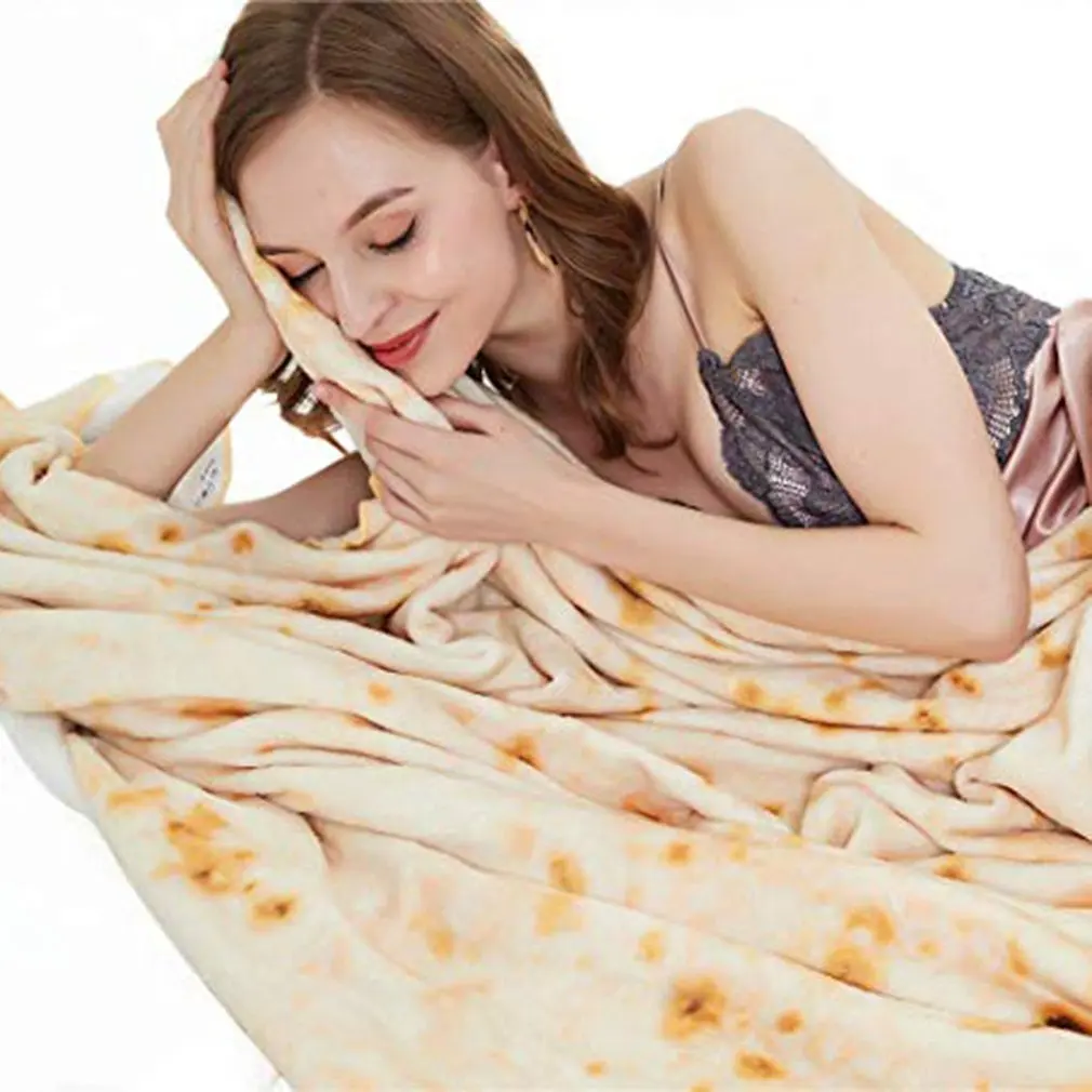 Одеяло Tortilla, круглое одеяло, новинка, пищевое одеяло для взрослых, диаметр 60 дюймов, переносное, прочное