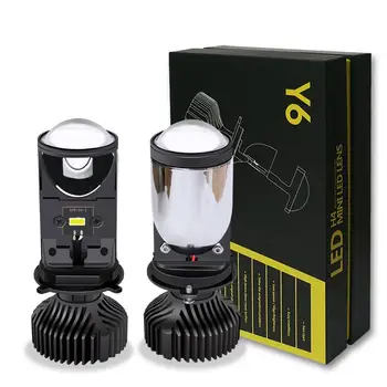 

2pcs/set H4 LED Headlight Mini Projector Lens Car Bulbs Conversion Kit Hi/Lo Beam Headlight 60W 8000LM 6000K White Light
