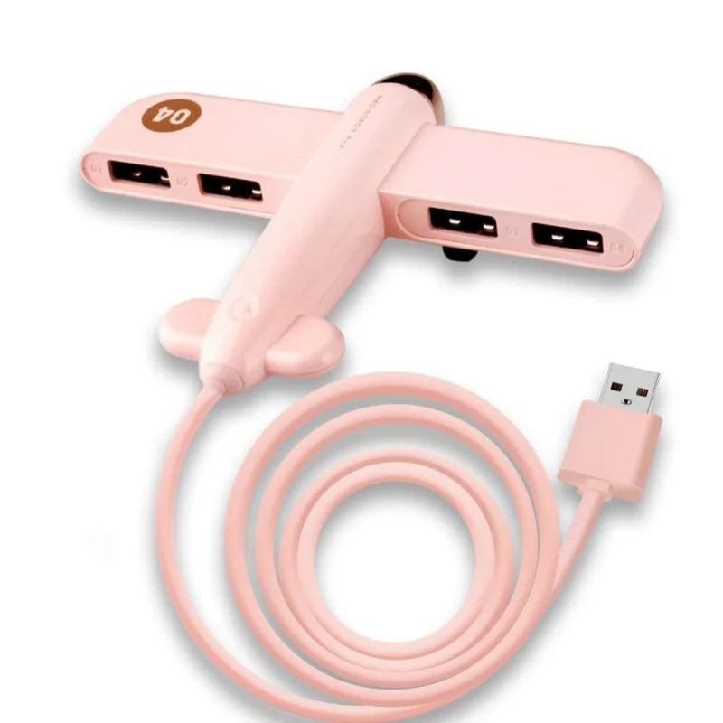 USB 2,0 расширитель 4-Порты и разъёмы usb-хаб сплиттер кабель адаптера компьютера внешний 3 жизни небольших воздушных судов Air Force One Настольный концентратор