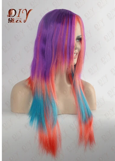 Sush#@ 0028868++ прически Silky Straight, Красивая Радуга 2" микс длинный парик
