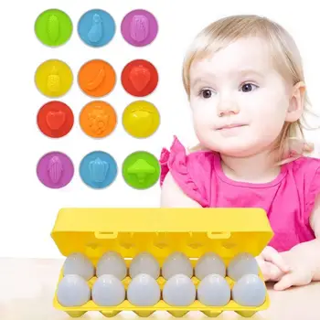 

Smart Egg Pair Twisted Recognition Color Children's Puzzle Early Education Assembled Toy Simulation Egg Fruit Vegetable Box