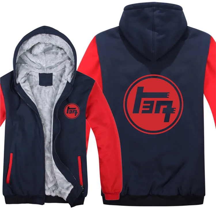 Japan Toyato Logo Hoodies Mens Zipper Coat Fleece Thicken Men Toyota Sweatshirt