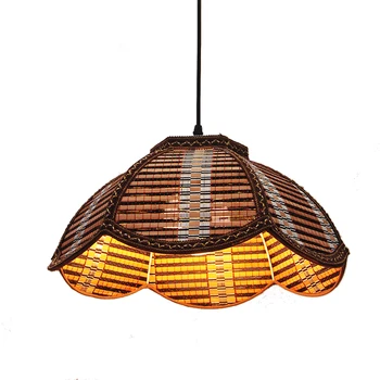 

A1 Southeast Asian bamboo lamp restaurants Nongjiale bamboo chandelier simple Creative Zen tea garden lamp fish shop