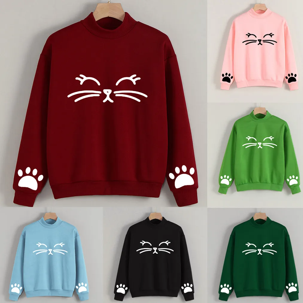 Пуловер женский негабаритный простой стиль жизни Весенняя Толстовка с принтом