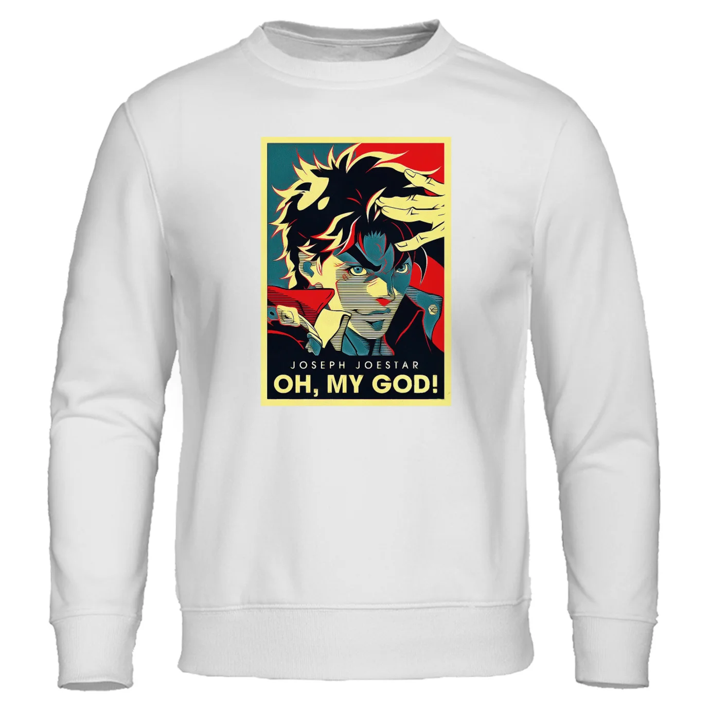 Jojo Необычные Приключения винтажные уличные толстовки с капюшоном Joestar Joseph OH MY GOD письмо мужские толстовки хлопковые брендовые пуловеры