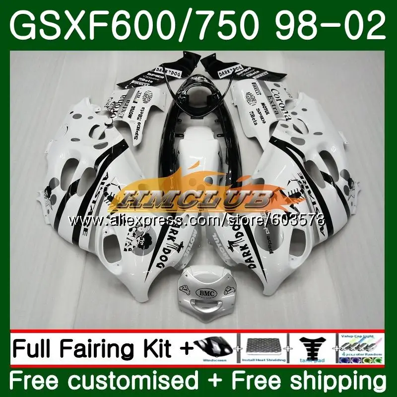 Корпус для Suzuki Katana GSXF 600 750 GSXF600 98 99 00 01 02 белый черный 2CL. 74 GSX600F GSXF750 1998 1999 2000 2001 2002 обтекатель - Цвет: No. 1