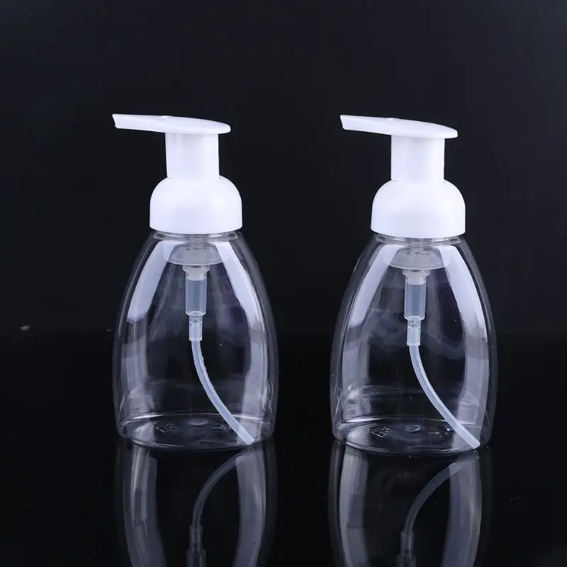 

2Pcs 250ml Transparent Foaming Bottle Bubble Refillable Foam Soap Dispenser Pump Cosmetic Shampoo Lotion Container Bottle