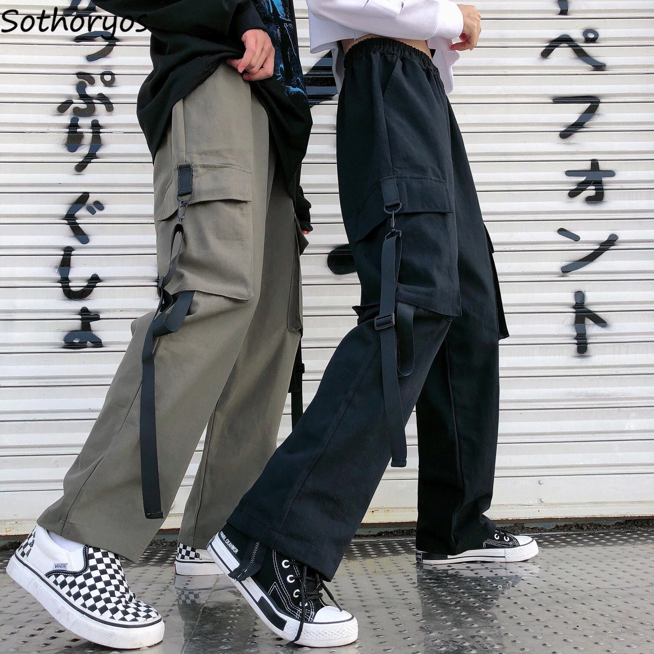 wide leg walking trousers